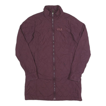 JACK WOLFSKIN Womens Maroon Quilted Jacket XS Polyester Zip Lightweight