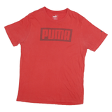 PUMA Mens Red Graphic T-Shirt L Short Sleeve Crew Neck Casual Sportswear