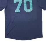 NIKE Mens Blue Mariners Baseball T-Shirt L Short Sleeve V-Neck Sports Jersey