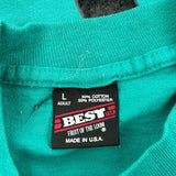 Back To Work Rehab Fruit Of The Loom Single Stitch T-Shirt - Large Green Cotton Blend