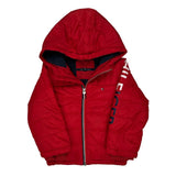 Age 4 Tommy Hilfiger Spellout Puffer - Small Red Polyester