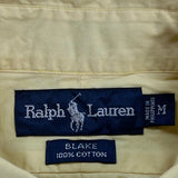 Blake Ralph Lauren Short Sleeve Shirt - Medium Yellow Cotton