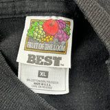 Fruit Of The Loom Single Stitch T-Shirt - XL Black Cotton Blend