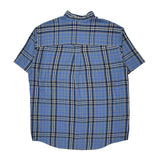 Gant Checked Short Sleeve Shirt - XL Blue Cotton Blend