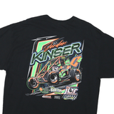 Mens Black Jordan Kinser Racing Graphic T-Shirt 2XL Short Sleeve Crew Neck