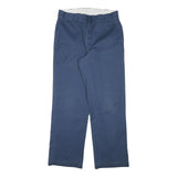 DICKIES Mens Cotton Blend Navy Regular Straight Trousers W30 L28 Workwear