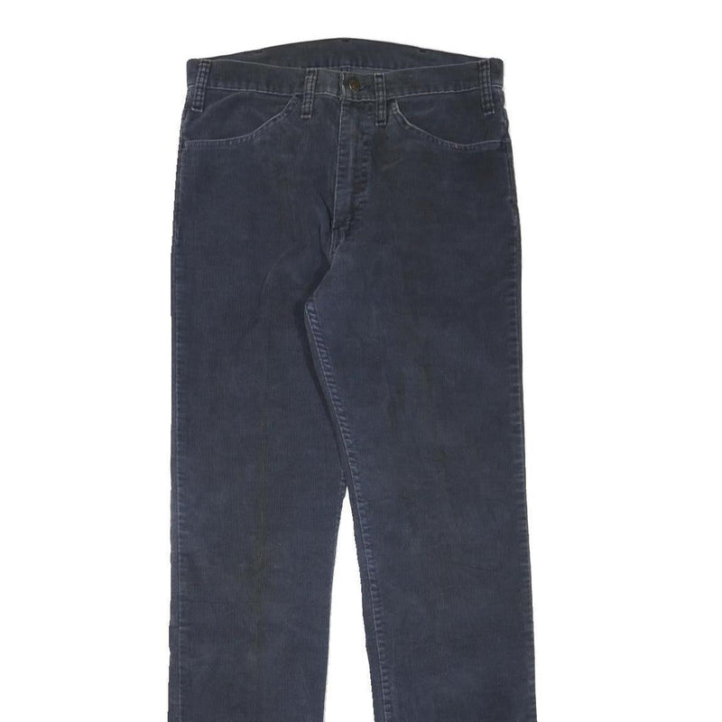 LEVI'S Mens Cotton Blend Navy Regular Straight Trousers W30 L33 Classic Zip
