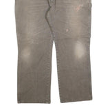 DICKIES Mens Regular Fit Straight Leg Denim Brown W40 L30 Workwear Zip Pocket