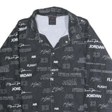 AIR JORDAN Mens Black Flight Club S Polyester Jacket Zip Coach Patterned