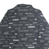AIR JORDAN Mens Black Flight Club S Polyester Jacket Zip Coach Patterned