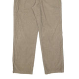CALVIN KLEIN Mens Relaxed Beige Cotton Blend Trousers W36 L32 Casual Zip Closure