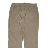 CALVIN KLEIN Mens Relaxed Beige Cotton Blend Trousers W36 L32 Casual Zip Closure