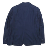 PENDLETON Womens Navy Blue Wool Blazer Jacket L Woven Classic Button Closure