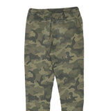 Mens Cotton Blend Slim Fit Camouflage Trousers Drawstring W27 L27 Casual