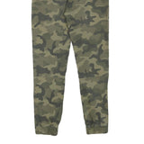 Mens Cotton Blend Slim Fit Camouflage Trousers Drawstring W27 L27 Casual