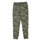 Mens Cotton Blend Slim Fit Camouflage Trousers Drawstring W27 L27 Casual