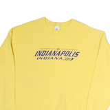 DELTA Mens Yellow Indianapolis Indiana Crew Neck L Cotton Sweatshirt