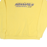 DELTA Mens Yellow Indianapolis Indiana Crew Neck L Cotton Sweatshirt