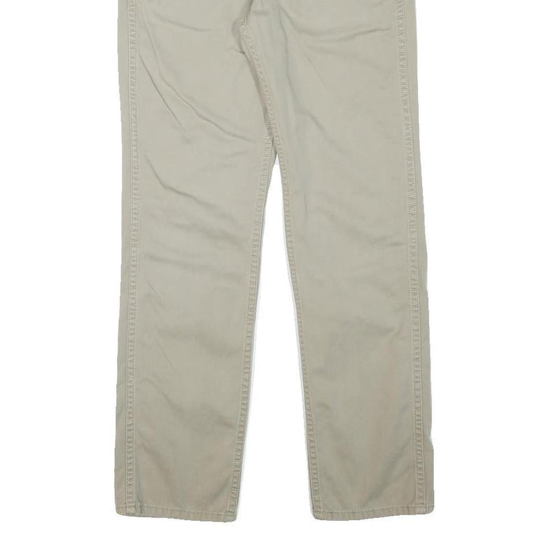 LEVI'S Mens Cotton Blend Beige Slim Straight Trousers W29 L28 Casual Zip