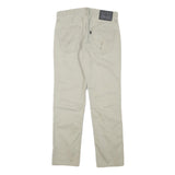 LEVI'S Mens Cotton Blend Beige Slim Straight Trousers W29 L28 Casual Zip