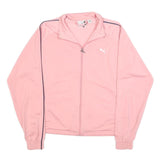 PUMA Womens Pink Jacket S Polyester Blend Plain Zip Track Sportswear