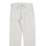 LEVI'S 501 Mens Jeans White Regular Straight Denim Light W32 L31 Classic Button