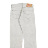 LEVI'S 501 Mens Jeans White Regular Straight Denim Light W32 L31 Classic Button
