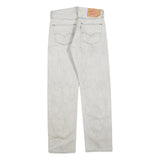 LEVI'S 501 Mens Jeans White Regular Straight Denim Light W32 L31 Classic Button