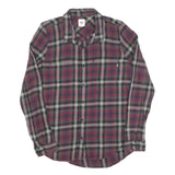 VANS Womens Grey & Red Checked Shirt L Cotton Blend Classic Long Sleeve