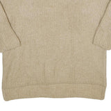 ZARA Womens Beige Wool Blend Plain Crew Neck Chunky Knit Jumper M Comfortable