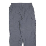 COLUMBIA Mens Polyester Blend Grey Relaxed Cargo Trousers W30 L30 Outdoor Zip