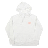CHAMPION Womens White & Pink Logo Pullover Hoodie S Casual Sporty Sweatshirt
