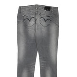 LEVI'S Womens Slim Grey Denim Slim Jeans W30 L28 Stylish Faded Wash Zip Closure