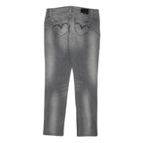LEVI'S Womens Slim Grey Denim Slim Jeans W30 L28 Stylish Faded Wash Zip Closure