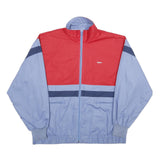 ALPIN Mens Red & Light Blue Sports Track Jacket XL Polyester Blend Colourblock