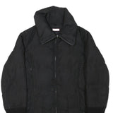 MAX&CO Womens Black Jacket S Polyester Blend Plain Zip Button Collar Casual Wear