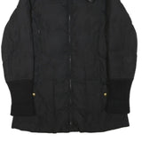 MAX&CO Womens Black Jacket S Polyester Blend Plain Zip Button Collar Casual Wear