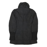 MAX&CO Womens Black Jacket S Polyester Blend Plain Zip Button Collar Casual Wear