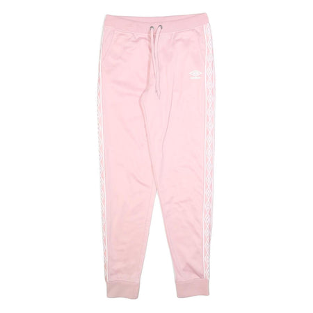 UMBRO Womens Joggers Pink S W28 L30 Slim Tapered Fit Sportswear Track Pants