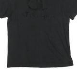 CHAMPION Mens Black Cotton Blend Graphic T-Shirt L Short Sleeve Crew Neck