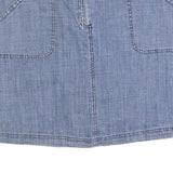 KAREN SCOTT Womens Blue Denim Mini Cotton Blend Skirt M Casual Pocket Detail