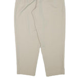 Womens Relaxed Fit Beige Trousers Polyester Blend W30 L28 Zip Casual Smart