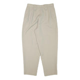 Womens Relaxed Fit Beige Trousers Polyester Blend W30 L28 Zip Casual Smart