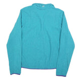 BERGHAUS Womens Blue Patterned Jumper 1/4 Zip Pullover UK 14 Outdoor Activewear