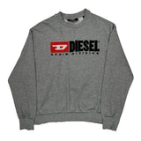Diesel Spellout Sweatshirt - Medium Gray Cotton
