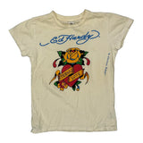 Ed Hardy Graphic T-Shirt - Small Multicoloured Cotton