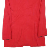 TIME COLLECTION Womens Red Button Jacket XS Viscose Blend Plain Elegant Tailored