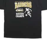 JERZEES Mens Black Benjamin Logan Raiders Graphic T-Shirt L Short Sleeve Crew