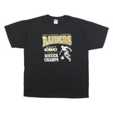 JERZEES Mens Black Benjamin Logan Raiders Graphic T-Shirt L Short Sleeve Crew