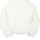 KIZELL Girls White Faux Fur Zip Hooded Jacket S Polyester Blend Cute Ear Detail